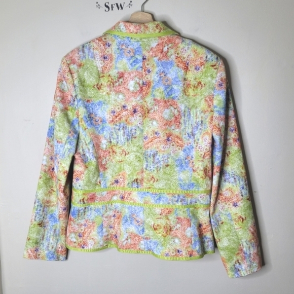 Vintage Pastel Floral Blazer Size 12 NWT Forwear New York - Picture 6 of 10